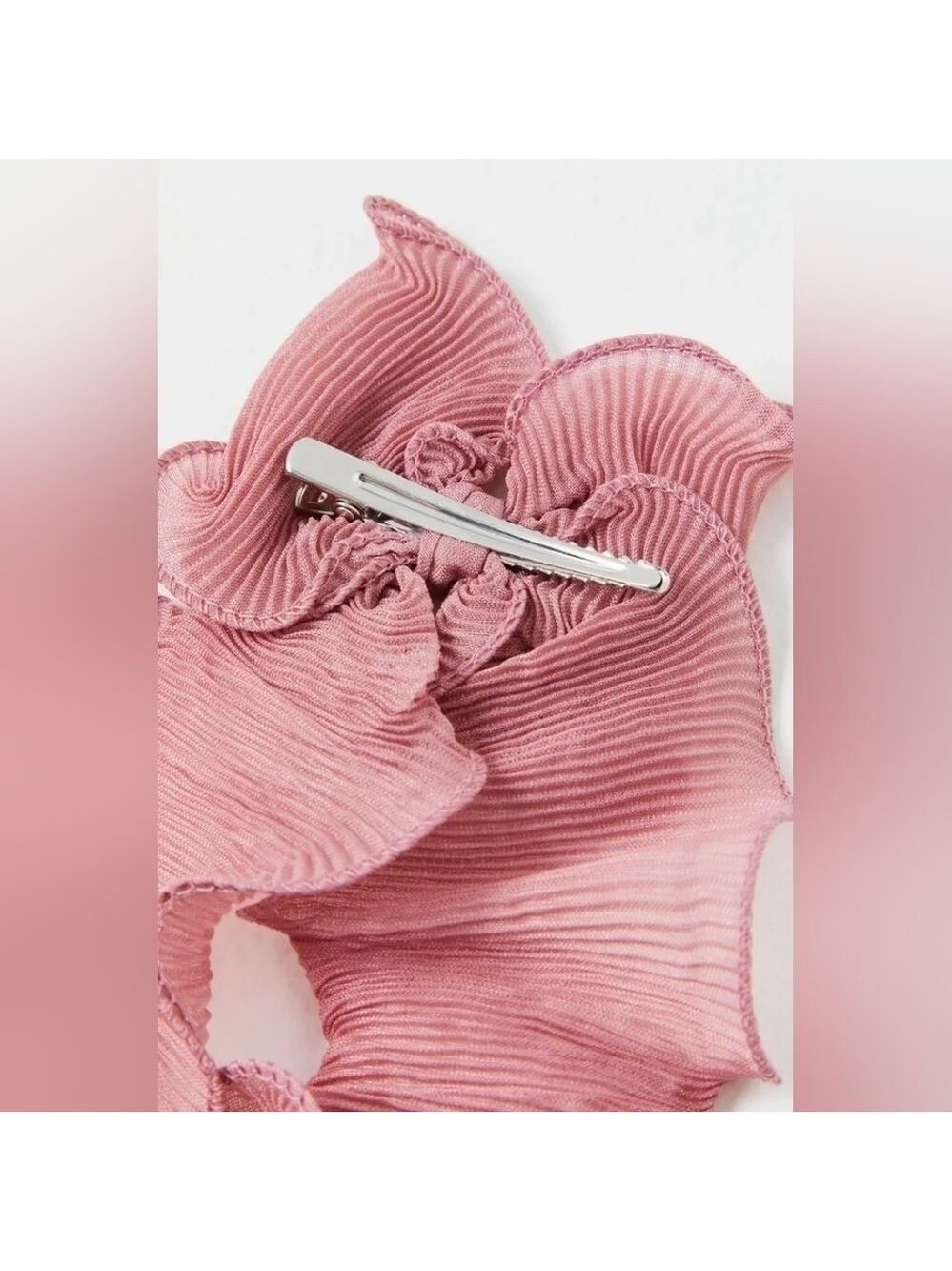 NWT Free People Rizzo Crinkled Bow Rusty Pink - Picture 5 of 13